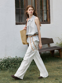 Ruching Detail Textured Blouse