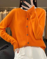 Pure Wool O-Neck Cardigan