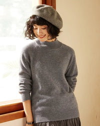 Stylish Cashmere Turtleneck Thick Knitted Sweater