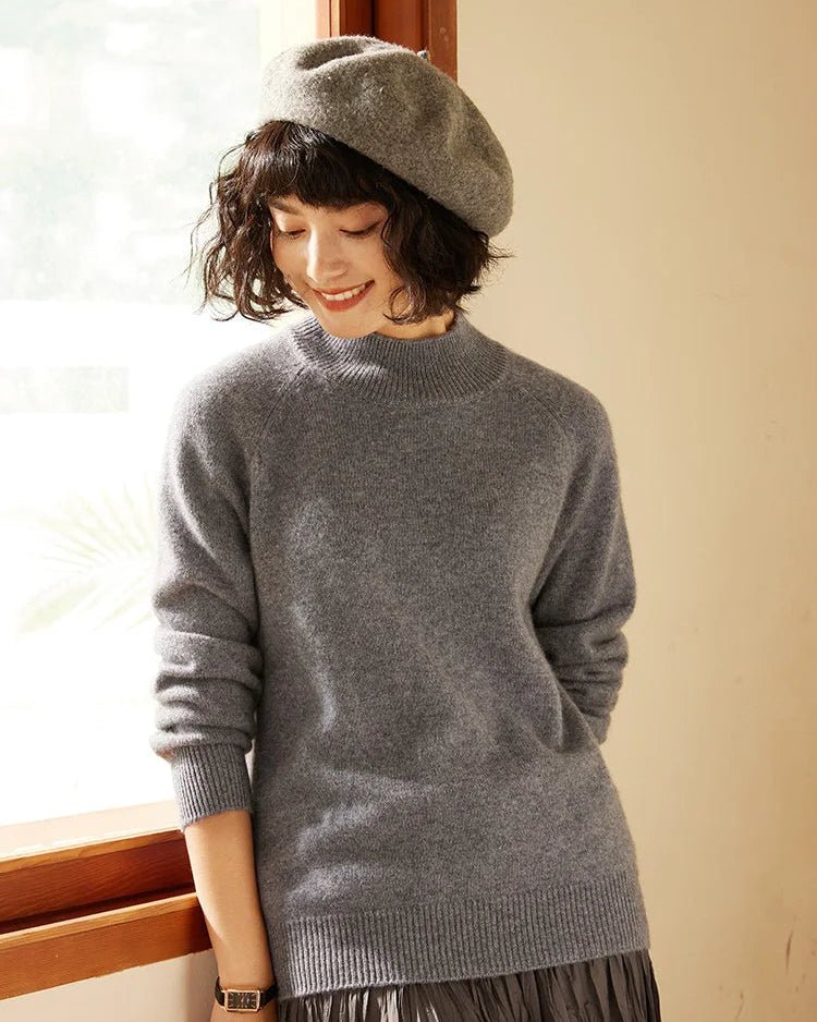 Stylish Cashmere Turtleneck Thick Knitted Sweater