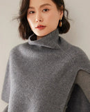 Cashmere Turtleneck Knitted Shawl Scarf