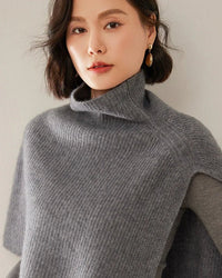 Cashmere Turtleneck Knitted Shawl Scarf