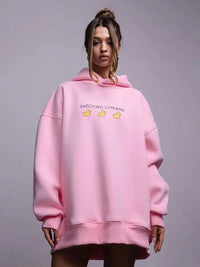 Oversized Ducks Printed Hoodie