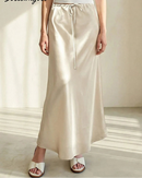 Satin A-Line Maxi Skirt