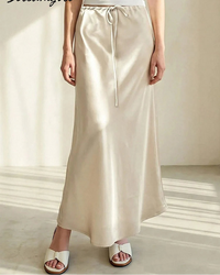 Satin A-Line Maxi Skirt
