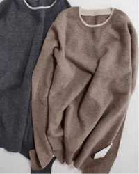 Cashmere Crew Neck Loose Plus Size Sweater