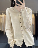 Merino Wool Hooded Cardigan