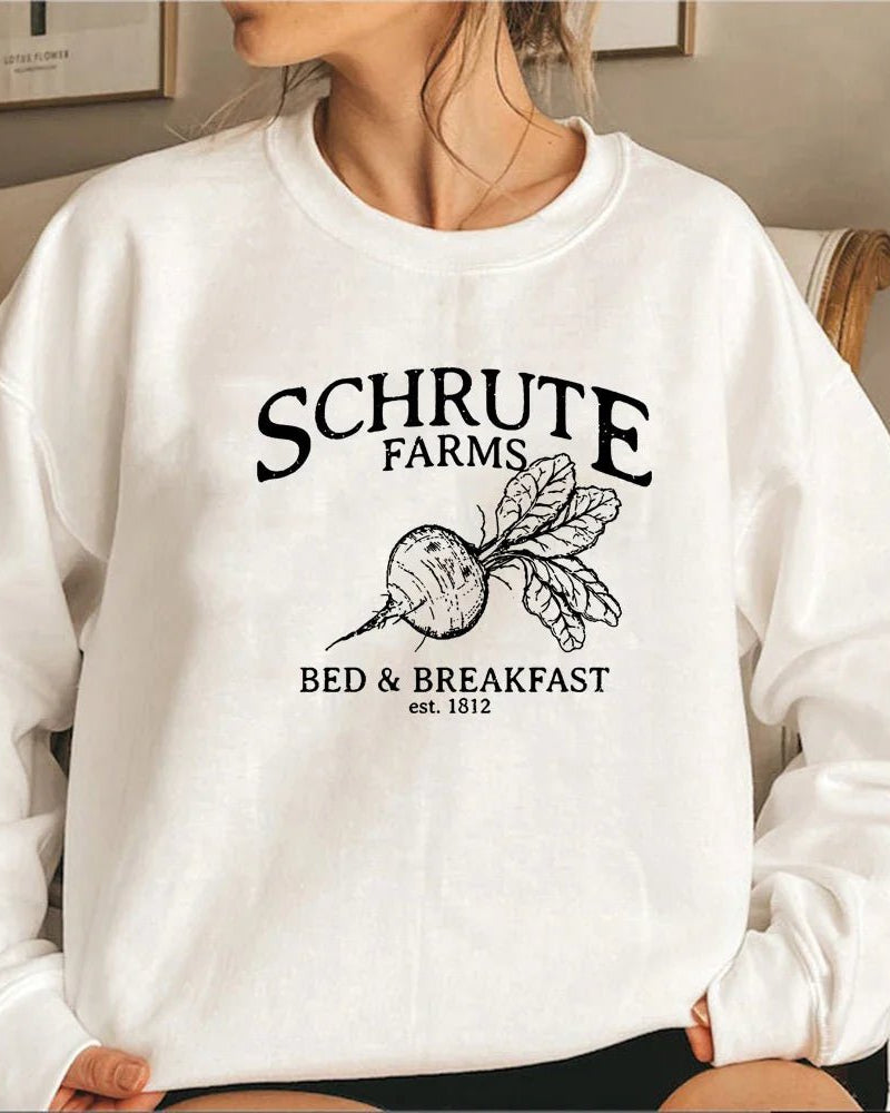 Schrute Farms Long Sleeve Pullover Sweatshirt