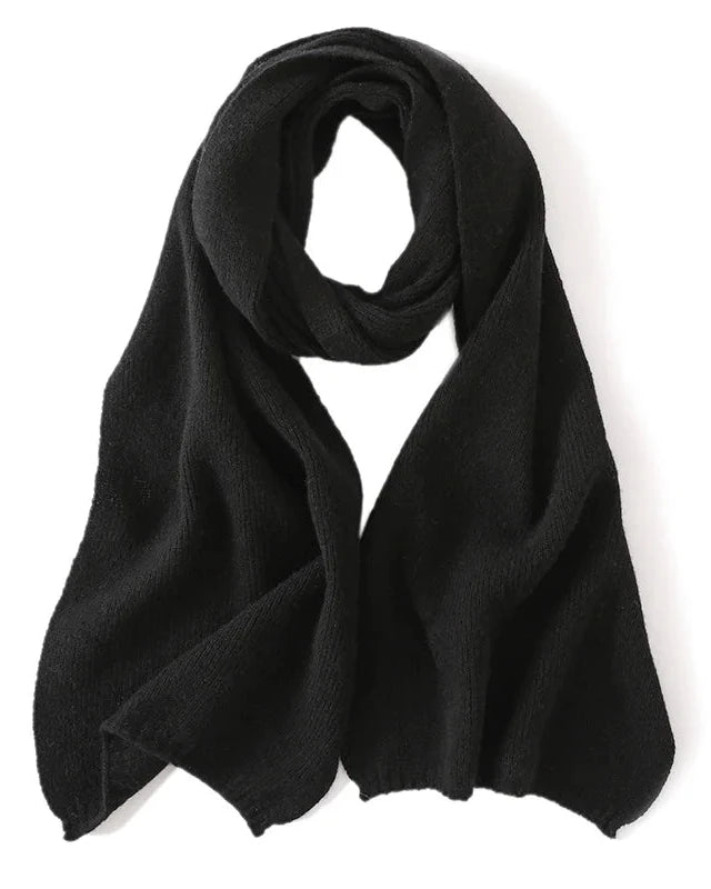 Textured Knitted Wool Scarf Shawl