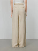 High Waist Linen Wide Leg Pants