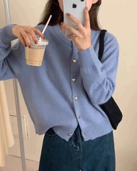 Heavyweight Cashmere Love Buckle Cardigan