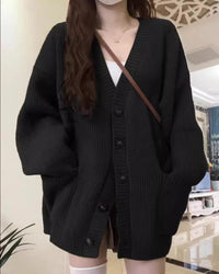 Loose Cashmere V-Neck Cardigan