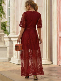 Embroidery Boho Lace Maxi Dress
