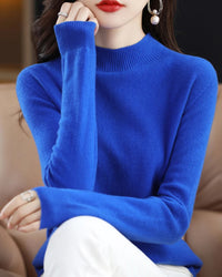 Merino Wool Mock Neck Sweater