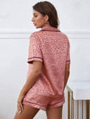 Satin Shorts Pajamas Two Piece Set