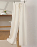 Merino Wool High-Waist Wide-Leg Trousers