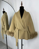 Double-Faced Wool Blend Short Coat