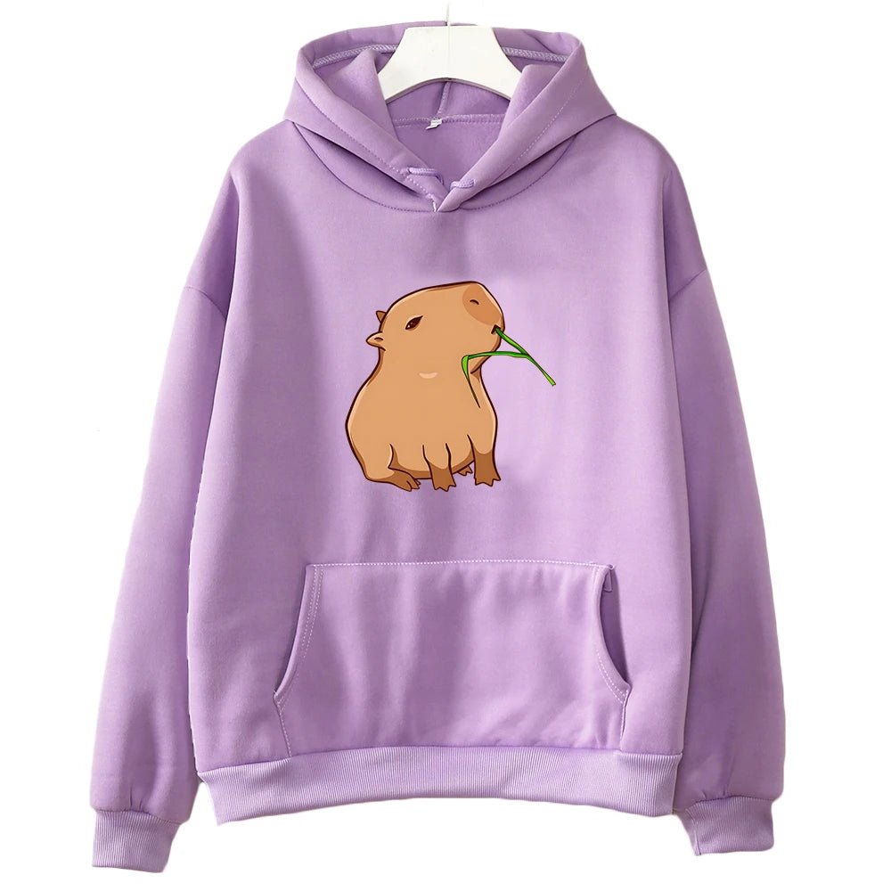 Funny Capybara Print Hoodies