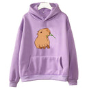 Funny Capybara Print Hoodies
