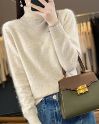 Mink Cashmere Turtleneck Sweater
