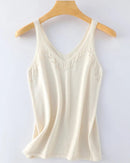 Loose-Fit Knitted Cotton Vest