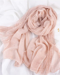 Lace Trim Long Shawl Scarf