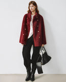 Faux Fur Solid Stand Collar Single-Breasted Loose Thick Coat