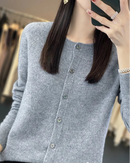 Pure Wool O-Neck Cardigan