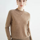 Basic Style Round Neck Wool Jumper