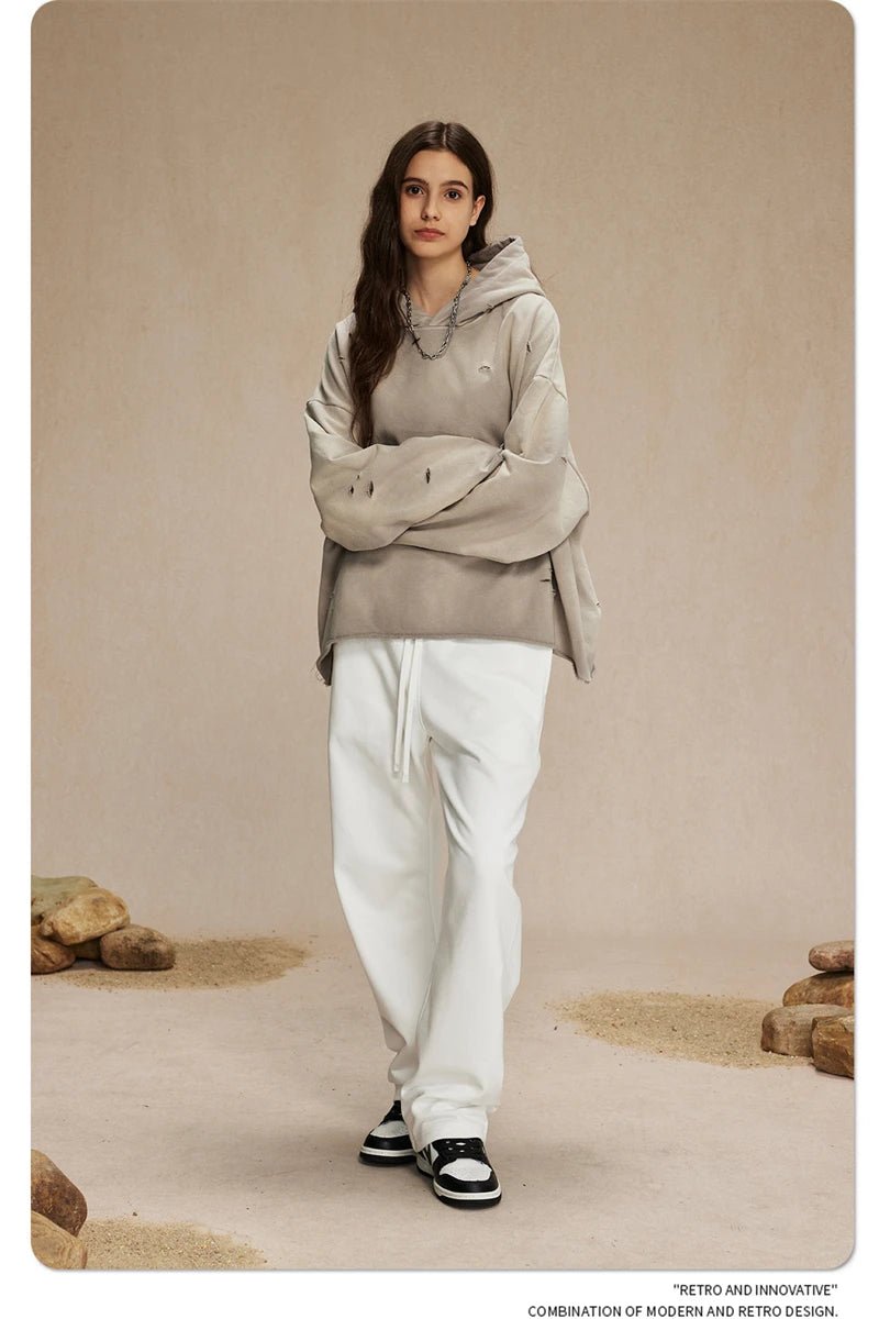 Disstressed Ripped Hoodies