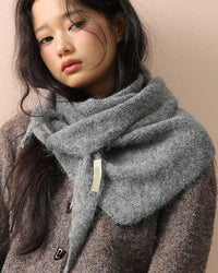 Textured Triangle Knit Scarf
