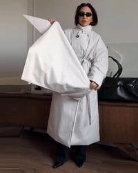 Long Padded Shawl Collar Coat