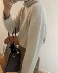 Relaxed Wool Turtleneck Sweater