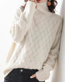 Slouchy Turtleneck Wool Sweater