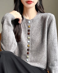 Single Breasted Knitted Cardigan Sweater