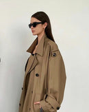 Double Breasted Longline Trench Coat