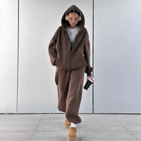 Casual Fleece Hoodie & Pants Set