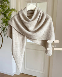 Wool Oversized Triangle Shawl Scarf