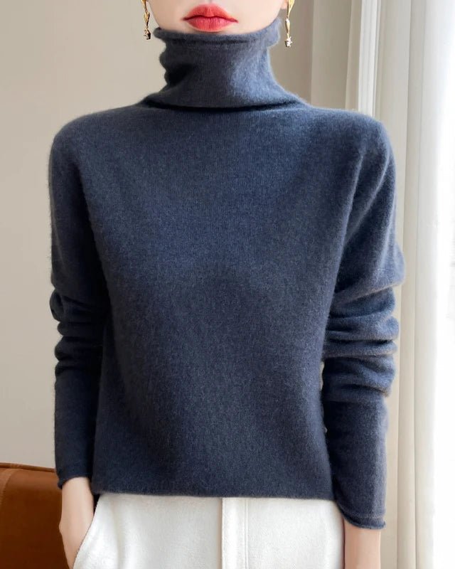 Knitted Wool Turtleneck Sweater