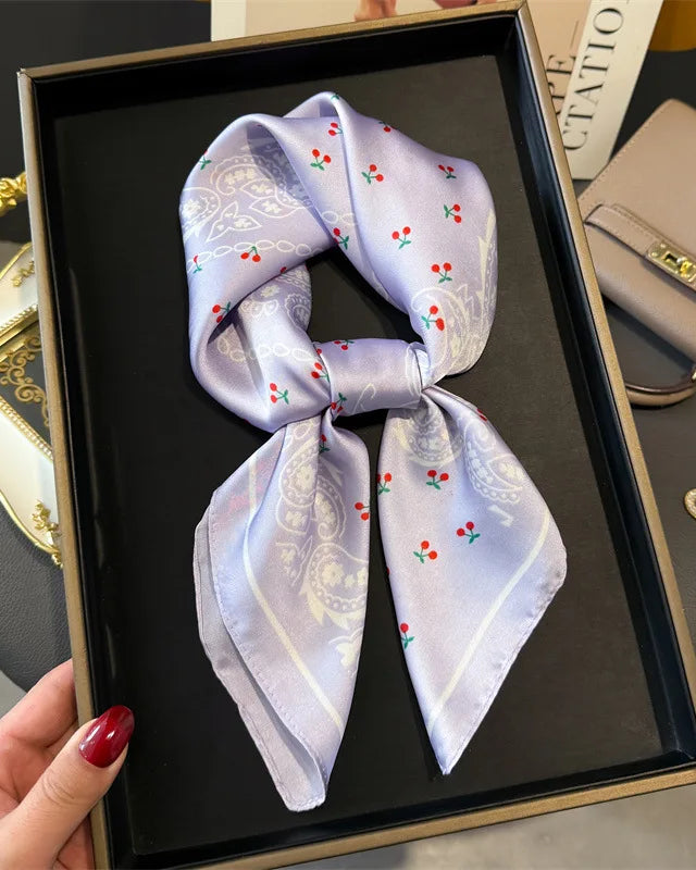 Multifunction Paisley Square Silk Scarf