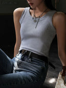 Ribbed Knitted Casual Vest