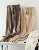 Merino Wool Tapered Knit Pants