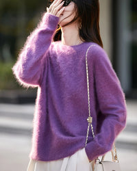 Loose-Fit Crewneck Pullover Sweater