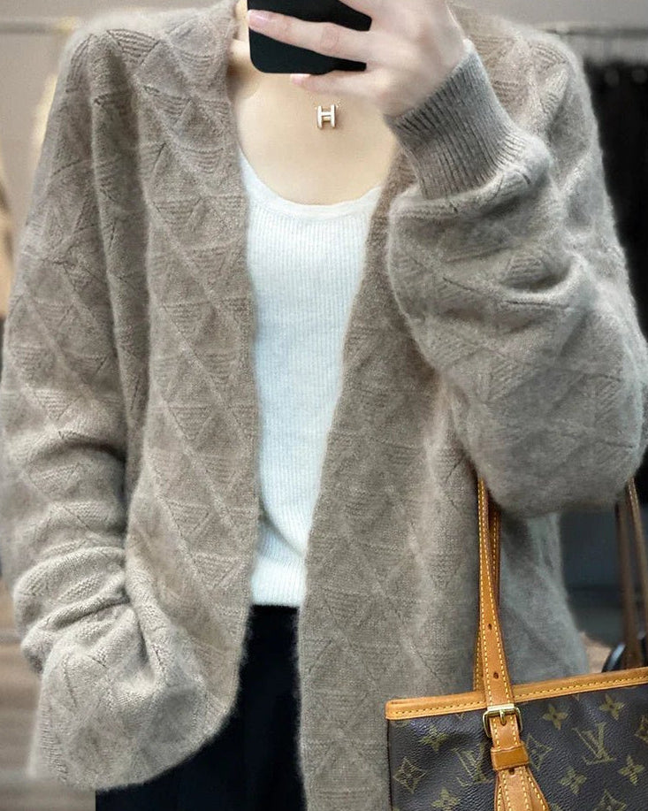 Open front Pure Wool Cardigan