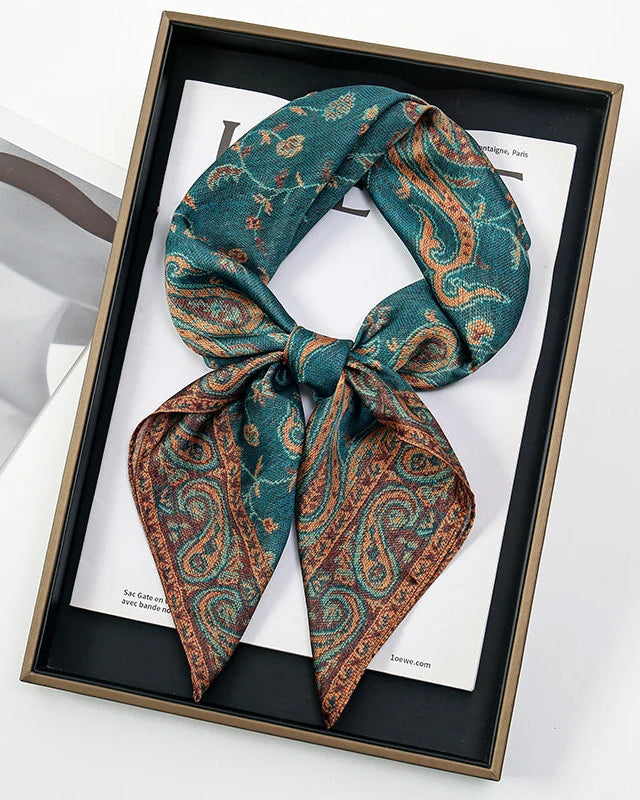 Printed Square Scarf Shawl & Headband