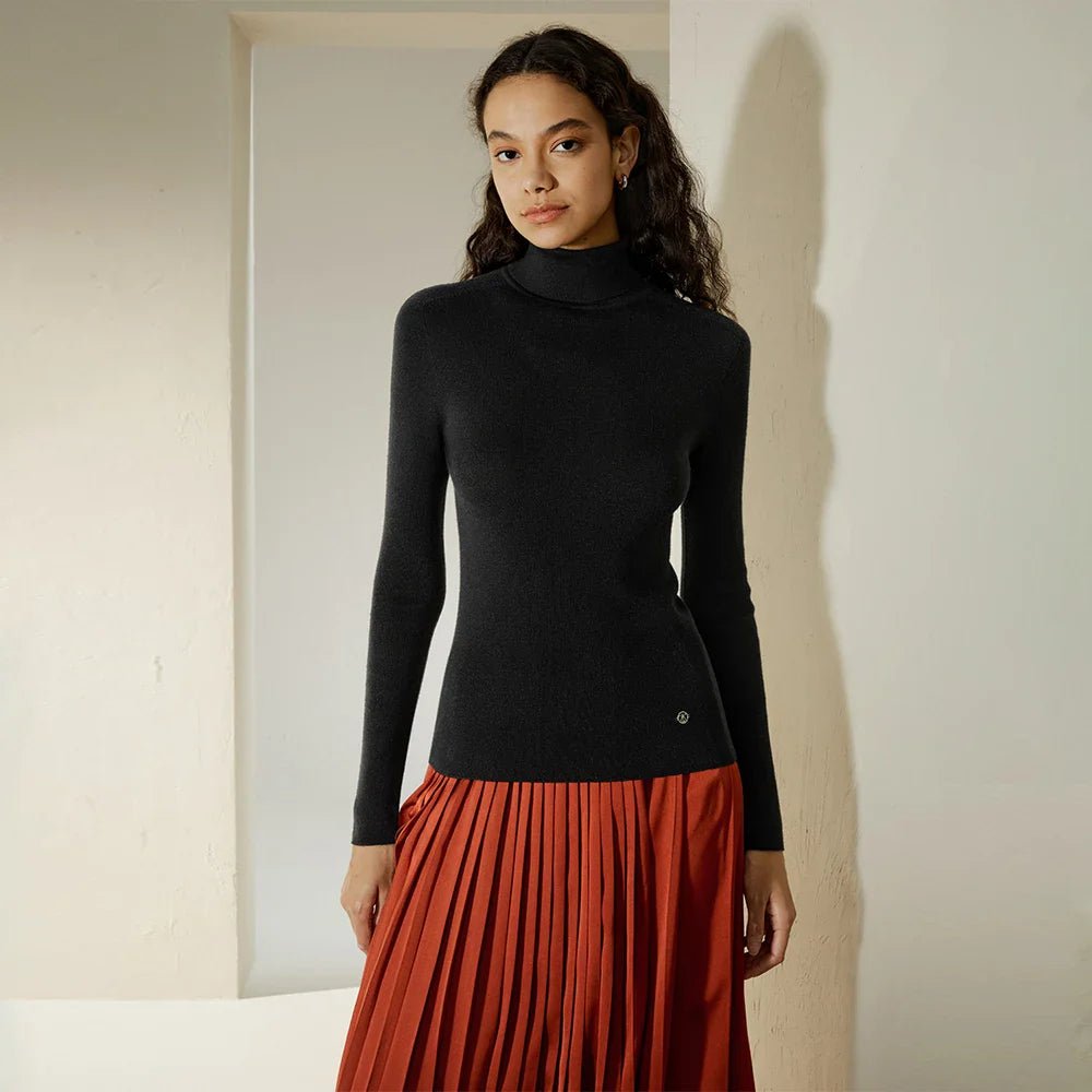 Seamless Silk-Cashmere Turtleneck Jumper