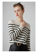 Striped Wool Pullover Sweater