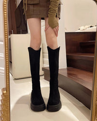 Stretch Knee-High Boots