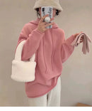 Solid Cashmere Knitted Hoodie