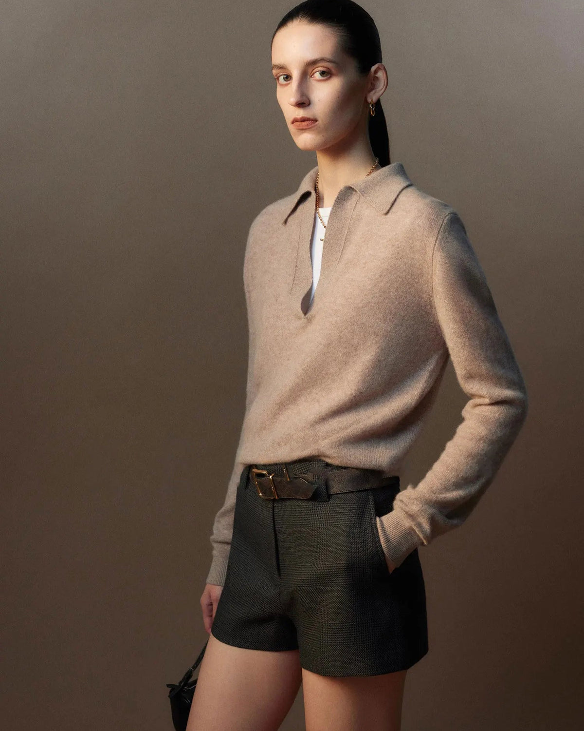 Refined Cashmere Polo Sweater